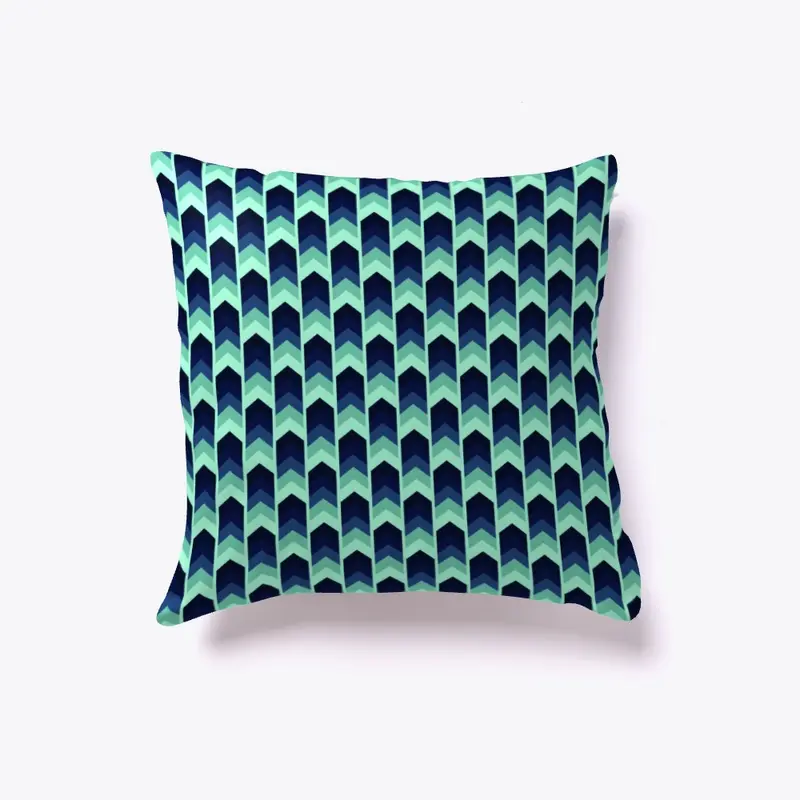 Retro Geometric Pattern Pillow