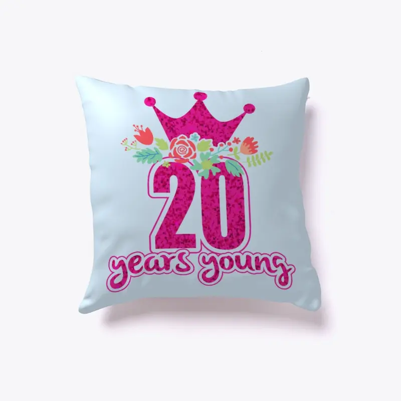 20 years old gift throw pillow