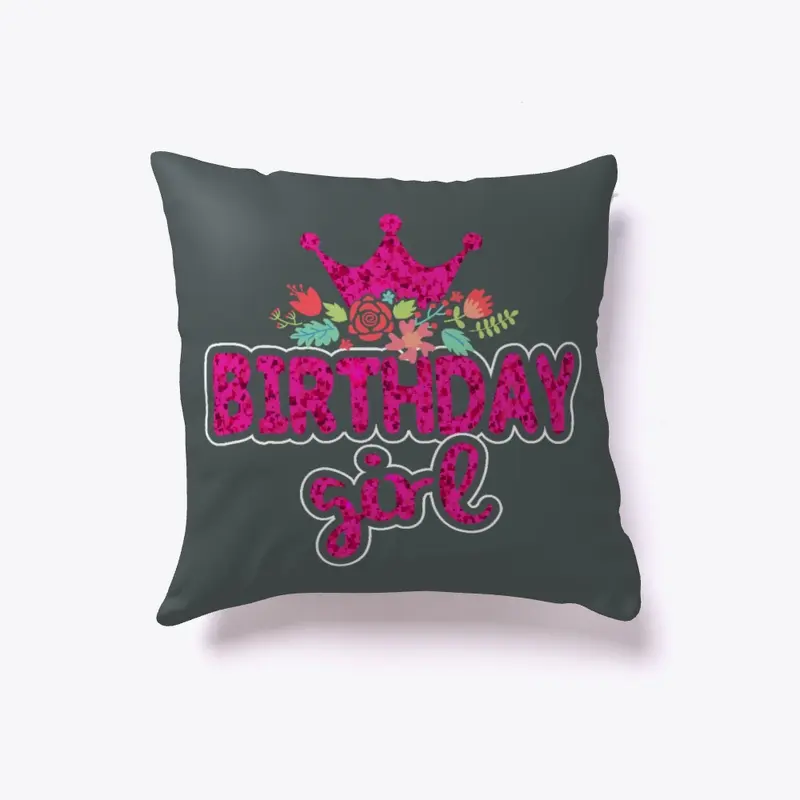 Birthday girl pillow gift