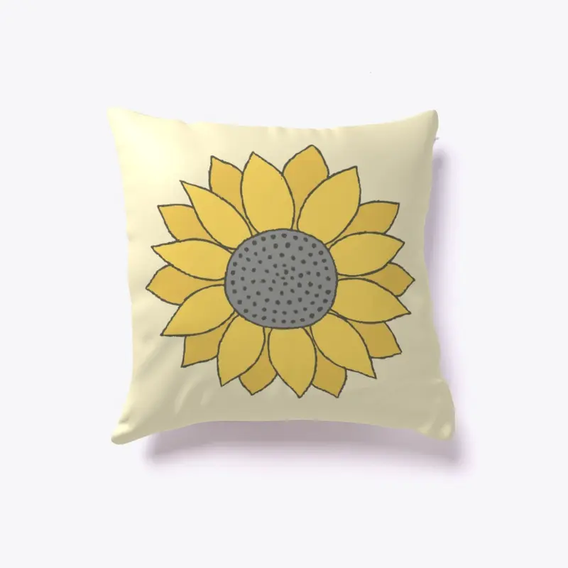 Yellow Sunflower Pillow