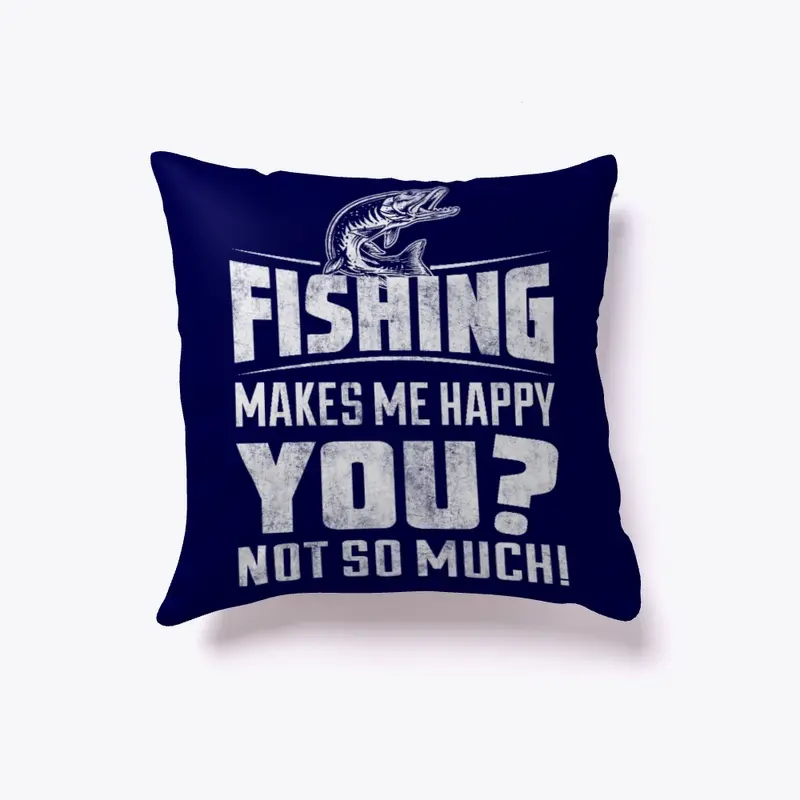 Fishing pillow funny fisherman gift